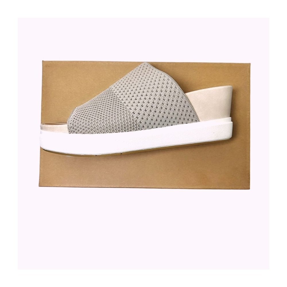 SOLD Dr. Scholl's Womens Grey Sonia Mesh Fabric Slip On Platform Sandals - Picture 6 of 15